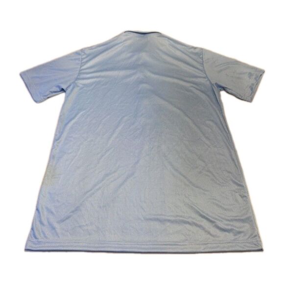 NWT Collars & Co Mens L Dress Collar Polo Shirt Blue Houndstooth Microcheck Golf - Picture 3 of 7